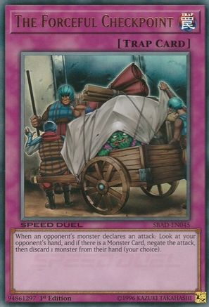 The Forceful Checkpoint (SBAD-EN045) - Speed Duel: Attack from the Deep 1st Edition Speed Duel: Attack from the Deep Yugioh Single  Squirtle Squad Card Shop.