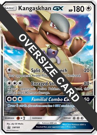 Kangaskhan GX - SM188 (SM Black Star Promo)  - Holofoil Jumbo Cards - Promo Jumbo Cards Pokemon Single  Squirtle Squad Card Shop.