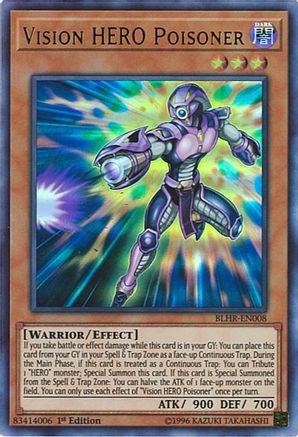 Vision HERO Poisoner (BLHR-EN008) - Battles of Legend: Hero's Revenge 1st Edition Battles of Legend: Hero's Revenge Yugioh Single  Squirtle Squad Card Shop.