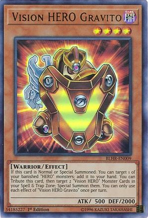 Vision HERO Gravito (BLHR-EN009) - Battles of Legend: Hero's Revenge 1st Edition Battles of Legend: Hero's Revenge Yugioh Single  Squirtle Squad Card Shop.