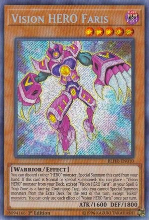 Vision HERO Faris (BLHR-EN010) - Battles of Legend: Hero's Revenge 1st Edition Battles of Legend: Hero's Revenge Yugioh Single  Squirtle Squad Card Shop.