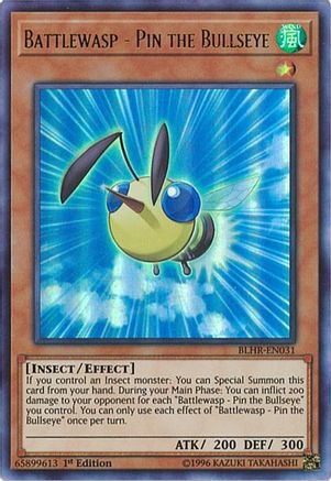 Battlewasp - Pin the Bullseye (BLHR-EN031) - Battles of Legend: Hero's Revenge 1st Edition Battles of Legend: Hero's Revenge Yugioh Single  Squirtle Squad Card Shop.
