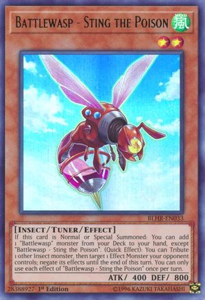Battlewasp - Sting the Poison (BLHR-EN033) - Battles of Legend: Hero's Revenge 1st Edition Battles of Legend: Hero's Revenge Yugioh Single  Squirtle Squad Card Shop.