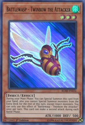Battlewasp - Twinbow the Attacker (BLHR-EN034) - Battles of Legend: Hero's Revenge 1st Edition Battles of Legend: Hero's Revenge Yugioh Single  Squirtle Squad Card Shop.