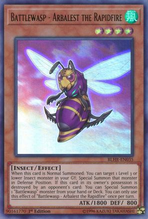 Battlewasp - Arbalest the Rapidfire (BLHR-EN035) - Battles of Legend: Hero's Revenge 1st Edition Battles of Legend: Hero's Revenge Yugioh Single  Squirtle Squad Card Shop.