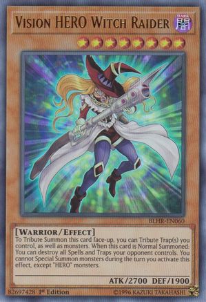 Vision HERO Witch Raider (BLHR-EN060) - Battles of Legend: Hero's Revenge 1st Edition Battles of Legend: Hero's Revenge Yugioh Single  Squirtle Squad Card Shop.