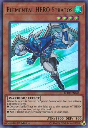 Elemental HERO Stratos (BLHR-EN061) - Battles of Legend: Hero's Revenge 1st Edition Battles of Legend: Hero's Revenge Yugioh Single  Squirtle Squad Card Shop.