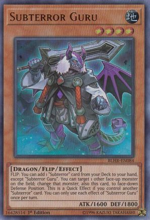 Subterror Guru (BLHR-EN084) - Battles of Legend: Hero's Revenge 1st Edition Battles of Legend: Hero's Revenge Yugioh Single  Squirtle Squad Card Shop.