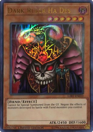 Dark Ruler Ha Des (LART-EN010) - The Lost Art Promotion Limited The Lost Art Promotion Yugioh Single  Squirtle Squad Card Shop.