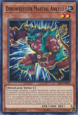 Dinowrestler Martial Ankylo (RIRA-EN006) - Rising Rampage 1st Edition Rising Rampage Yugioh Single  Squirtle Squad Card Shop.