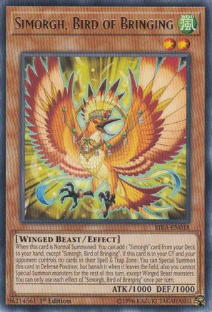 Simorgh, Bird of Bringing (RIRA-EN018) - Rising Rampage Unlimited Rising Rampage Yugioh Single  Squirtle Squad Card Shop.