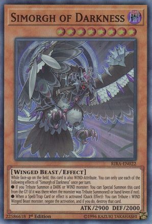 Simorgh of Darkness (RIRA-EN022) - Rising Rampage Unlimited Rising Rampage Yugioh Single  Squirtle Squad Card Shop.
