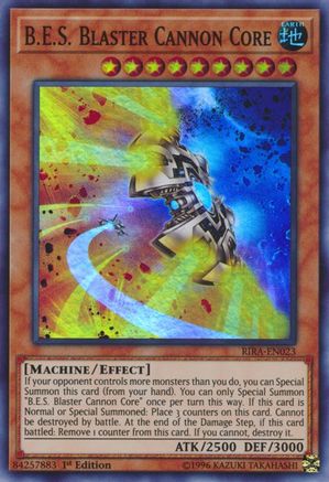 B.E.S. Blaster Cannon Core (RIRA-EN023) - Rising Rampage 1st Edition Rising Rampage Yugioh Single  Squirtle Squad Card Shop.