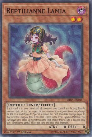 Reptilianne Lamia (RIRA-EN025) - Rising Rampage 1st Edition Rising Rampage Yugioh Single  Squirtle Squad Card Shop.