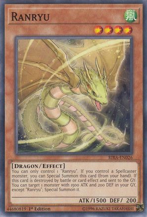 Ranryu (RIRA-EN026) - Rising Rampage 1st Edition Rising Rampage Yugioh Single  Squirtle Squad Card Shop.