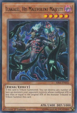 Tlakalel, His Malevolent Majesty (RIRA-EN032) - Rising Rampage Unlimited Rising Rampage Yugioh Single  Squirtle Squad Card Shop.
