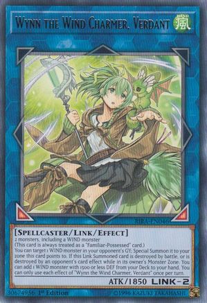 Wynn the Wind Charmer, Verdant (RIRA-EN046) - Rising Rampage 1st Edition Rising Rampage Yugioh Single  Squirtle Squad Card Shop.