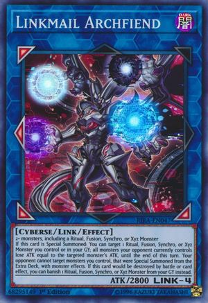Linkmail Archfiend (RIRA-EN047) - Rising Rampage 1st Edition Rising Rampage Yugioh Single  Squirtle Squad Card Shop.