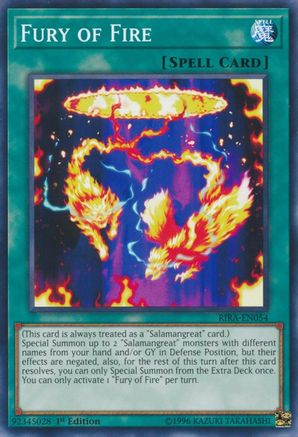 Fury of Fire (RIRA-EN054) - Rising Rampage Unlimited Rising Rampage Yugioh Single  Squirtle Squad Card Shop.