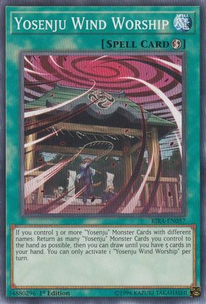 Yosenju Wind Worship (RIRA-EN057) - Rising Rampage Unlimited Rising Rampage Yugioh Single  Squirtle Squad Card Shop.