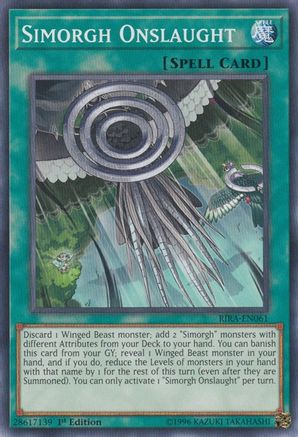 Simorgh Onslaught (RIRA-EN061) - Rising Rampage Unlimited Rising Rampage Yugioh Single  Squirtle Squad Card Shop.