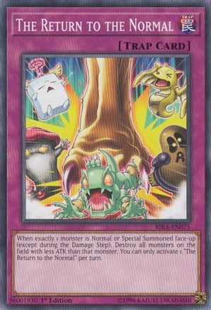 The Return to the Normal (RIRA-EN075) - Rising Rampage 1st Edition Rising Rampage Yugioh Single  Squirtle Squad Card Shop.