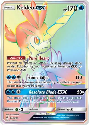 Keldeo GX (Secret)  - Holofoil SM  Unified Minds - Secret Rare