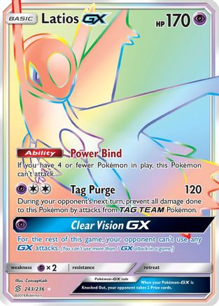 Latios GX (Secret)  - Holofoil SM  Unified Minds - Secret Rare SM - Unified Minds Pokemon Single  Squirtle Squad Card Shop.