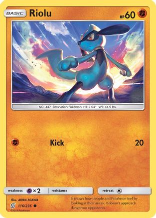 Riolu (116) (116) 116  SM  Unified Minds - Common SM - Unified Minds Pokemon Single  Squirtle Squad Card Shop.