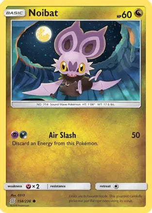 Noibat 158  - Reverse Holofoil SM  Unified Minds - Common