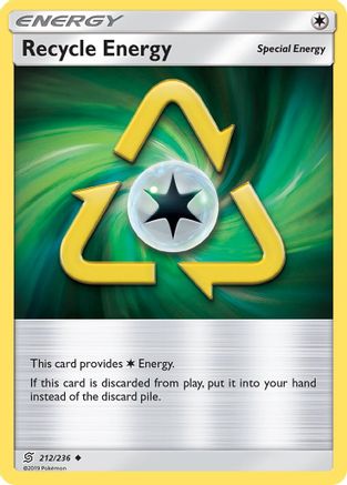 Recycle Energy 212  SM  Unified Minds - Uncommon SM - Unified Minds Pokemon Single  Squirtle Squad Card Shop.