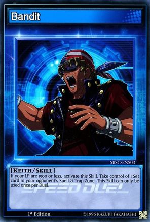 Bandit (SBSC-ENS03) - Speed Duel: Scars of Battle 1st Edition Speed Duel: Scars of Battle Yugioh Single  Squirtle Squad Card Shop.