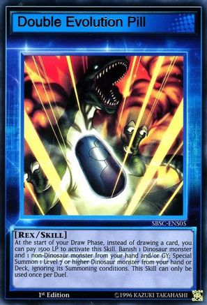 Double Evolution Pill (Skill Card) (SBSC-ENS05) - Speed Duel: Scars of Battle 1st Edition Speed Duel: Scars of Battle Yugioh Single  Squirtle Squad Card Shop.
