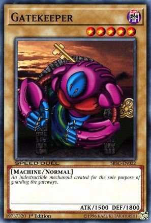 Gatekeeper (SBSC-EN022) - Speed Duel: Scars of Battle 1st Edition Speed Duel: Scars of Battle Yugioh Single  Squirtle Squad Card Shop.