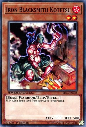 Iron Blacksmith Kotetsu (SBSC-EN034) - Speed Duel: Scars of Battle 1st Edition Speed Duel: Scars of Battle Yugioh Single  Squirtle Squad Card Shop.