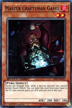 Master Craftsman Gamil (SBSC-EN037) - Speed Duel: Scars of Battle 1st Edition Speed Duel: Scars of Battle Yugioh Single  Squirtle Squad Card Shop.