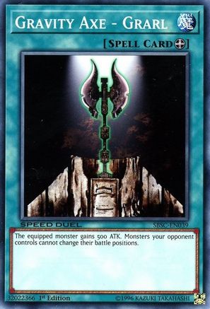 Gravity Axe - Grarl (SBSC-EN039) - Speed Duel: Scars of Battle 1st Edition Speed Duel: Scars of Battle Yugioh Single  Squirtle Squad Card Shop.