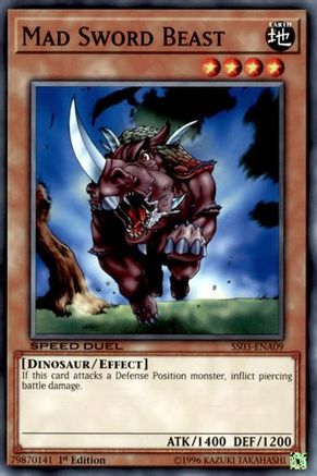 Mad Sword Beast (SS03-ENA09) - Speed Duel Decks: Ultimate Predators 1st Edition Speed Duel Decks: Ultimate Predators Yugioh Single  Squirtle Squad Card Shop.
