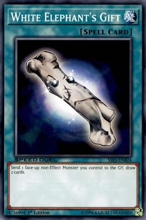 White Elephant's Gift (B) (SS03-ENB24) - Speed Duel Decks: Ultimate Predators 1st Edition Speed Duel Decks: Ultimate Predators Yugioh Single  Squirtle Squad Card Shop.