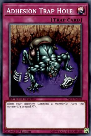 Adhesion Trap Hole (SS03-ENB28) - Speed Duel Decks: Ultimate Predators 1st Edition Speed Duel Decks: Ultimate Predators Yugioh Single  Squirtle Squad Card Shop.