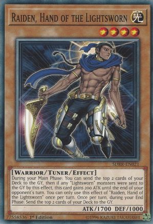 Raiden, Hand of the Lightsworn (SDRR-EN021) - Structure Deck: Rokket Revolt 1st Edition Structure Deck: Rokket Revolt Yugioh Single  Squirtle Squad Card Shop.