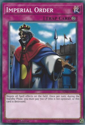 Imperial Order (SDRR-EN040) - Structure Deck: Rokket Revolt 1st Edition Structure Deck: Rokket Revolt Yugioh Single  Squirtle Squad Card Shop.