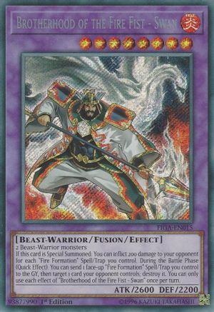 Brotherhood of the Fire Fist - Swan (FIGA-EN015) - Fists of the Gadgets 1st Edition Fists of the Gadgets Yugioh Single  Squirtle Squad Card Shop.
