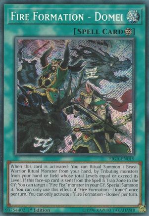 Fire Formation - Domei (FIGA-EN019) - Fists of the Gadgets 1st Edition Fists of the Gadgets Yugioh Single  Squirtle Squad Card Shop.