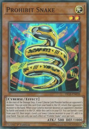 Prohibit Snake (FIGA-EN038) - Fists of the Gadgets 1st Edition Fists of the Gadgets Yugioh Single  Squirtle Squad Card Shop.