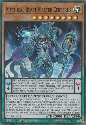 Mythical Beast Master Cerberus (FIGA-EN059) - Fists of the Gadgets 1st Edition Fists of the Gadgets Yugioh Single  Squirtle Squad Card Shop.