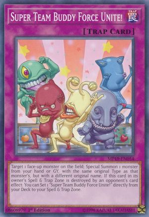 Super Team Buddy Force Unite! (MP19-EN054) - 2019 Gold Sarcophagus Tin Mega Pack 1st Edition 2019 Gold Sarcophagus Tin Mega Pack Yugioh Single  Squirtle Squad Card Shop.