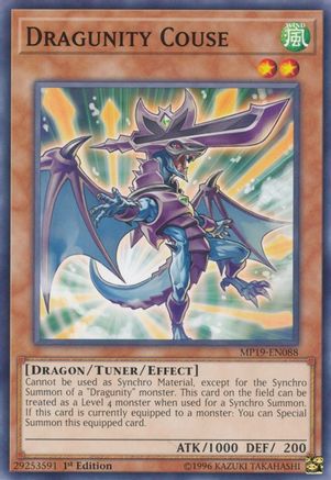 Dragunity Couse (MP19-EN088) - 2019 Gold Sarcophagus Tin Mega Pack Unlimited 2019 Gold Sarcophagus Tin Mega Pack Yugioh Single  Squirtle Squad Card Shop.