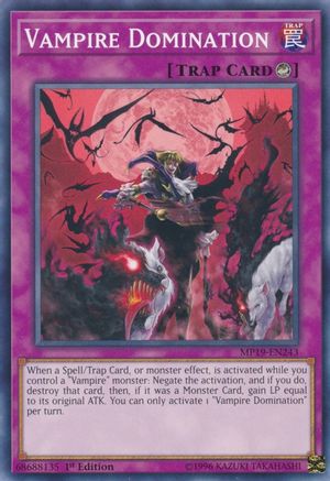 Vampire Domination (MP19-EN243) - 2019 Gold Sarcophagus Tin Mega Pack 1st Edition 2019 Gold Sarcophagus Tin Mega Pack Yugioh Single  Squirtle Squad Card Shop.