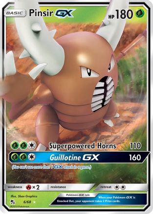 Pinsir GX 006  - Holofoil Hidden Fates - Ultra Rare Hidden Fates Pokemon Single  Squirtle Squad Card Shop.
